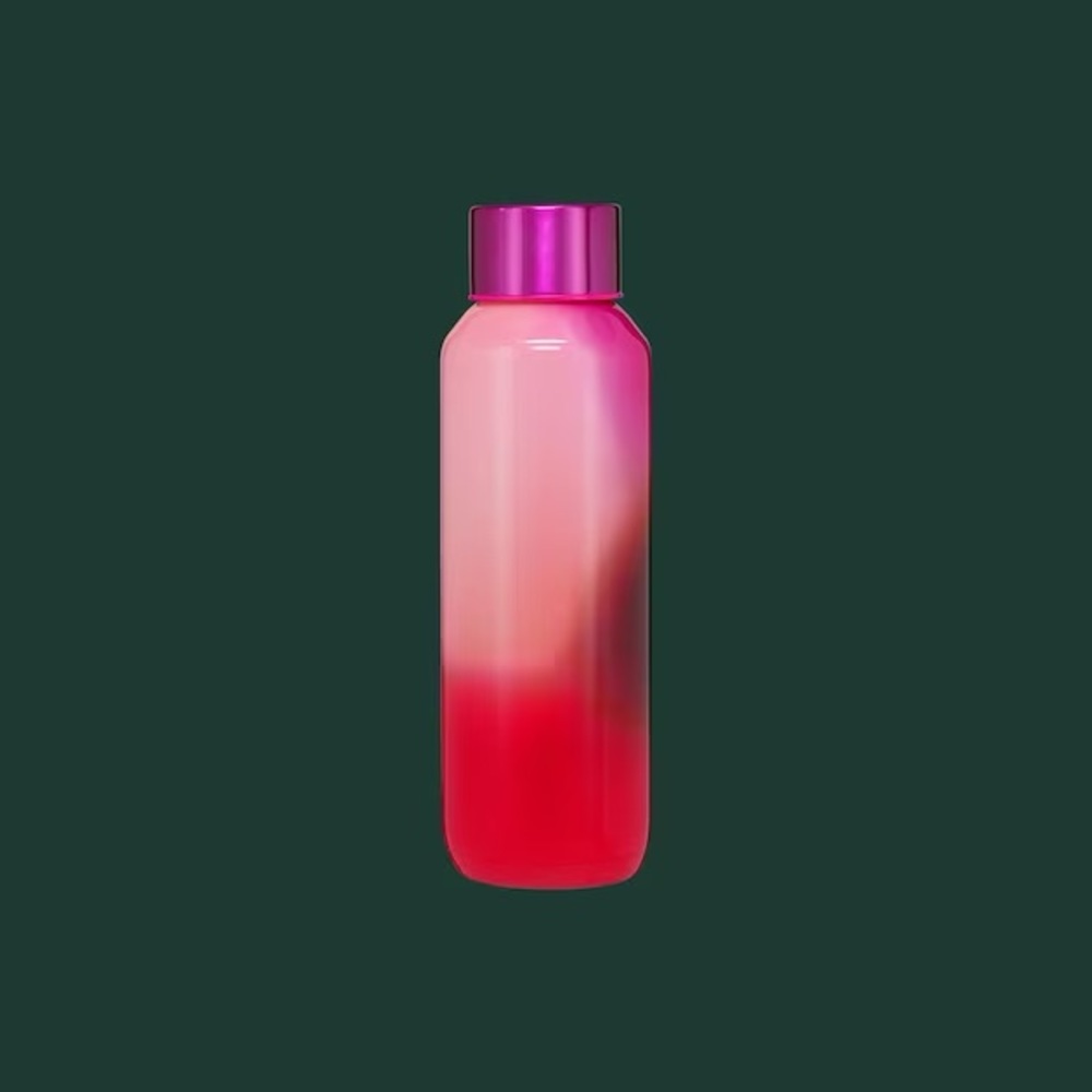 Pink Glass Starbucks Bottle